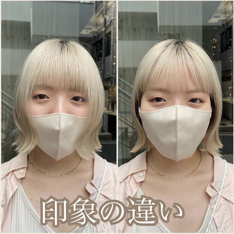 前髪のみでも変わる印象