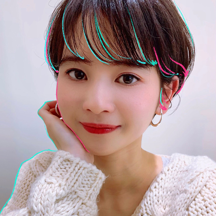 耳だしショート